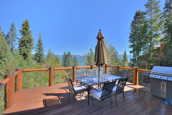 Tahoe Vacation Rentals - Lake Front House - Back Deck

